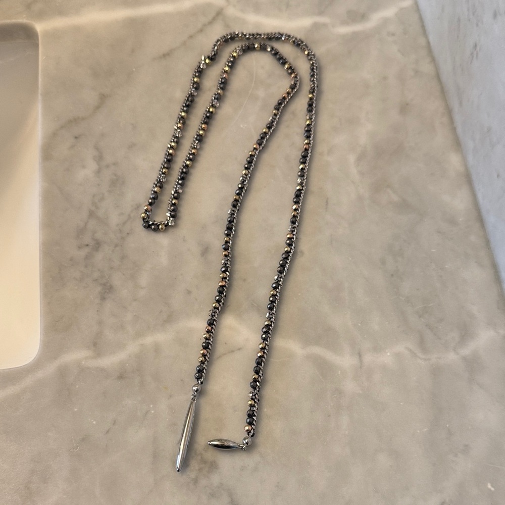 Stella & Dot Black and Gold Necklace